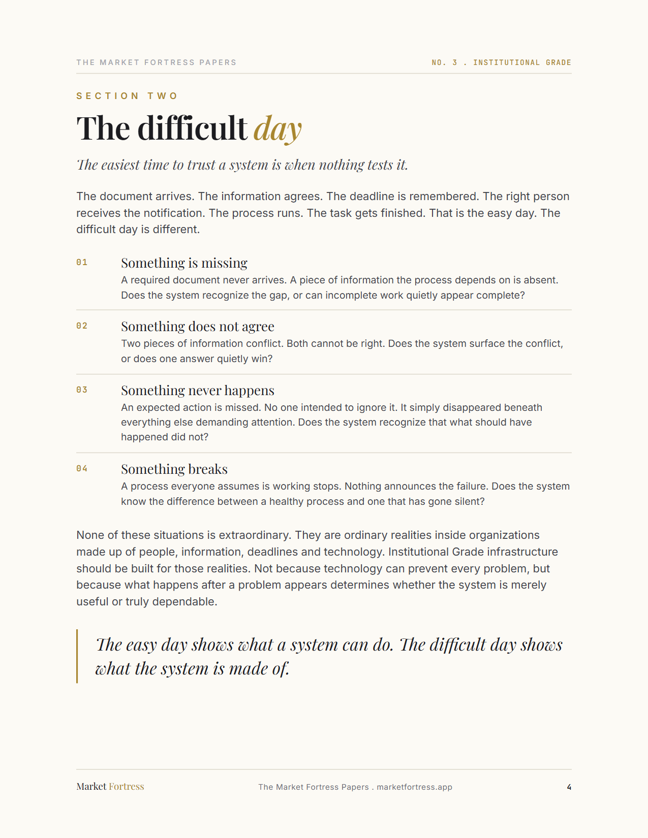 Institutional Grade, page 4