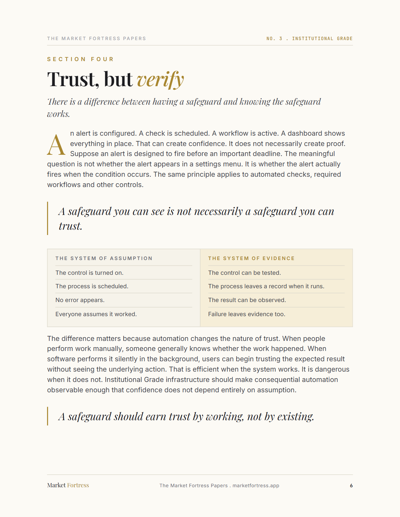 Institutional Grade, page 6