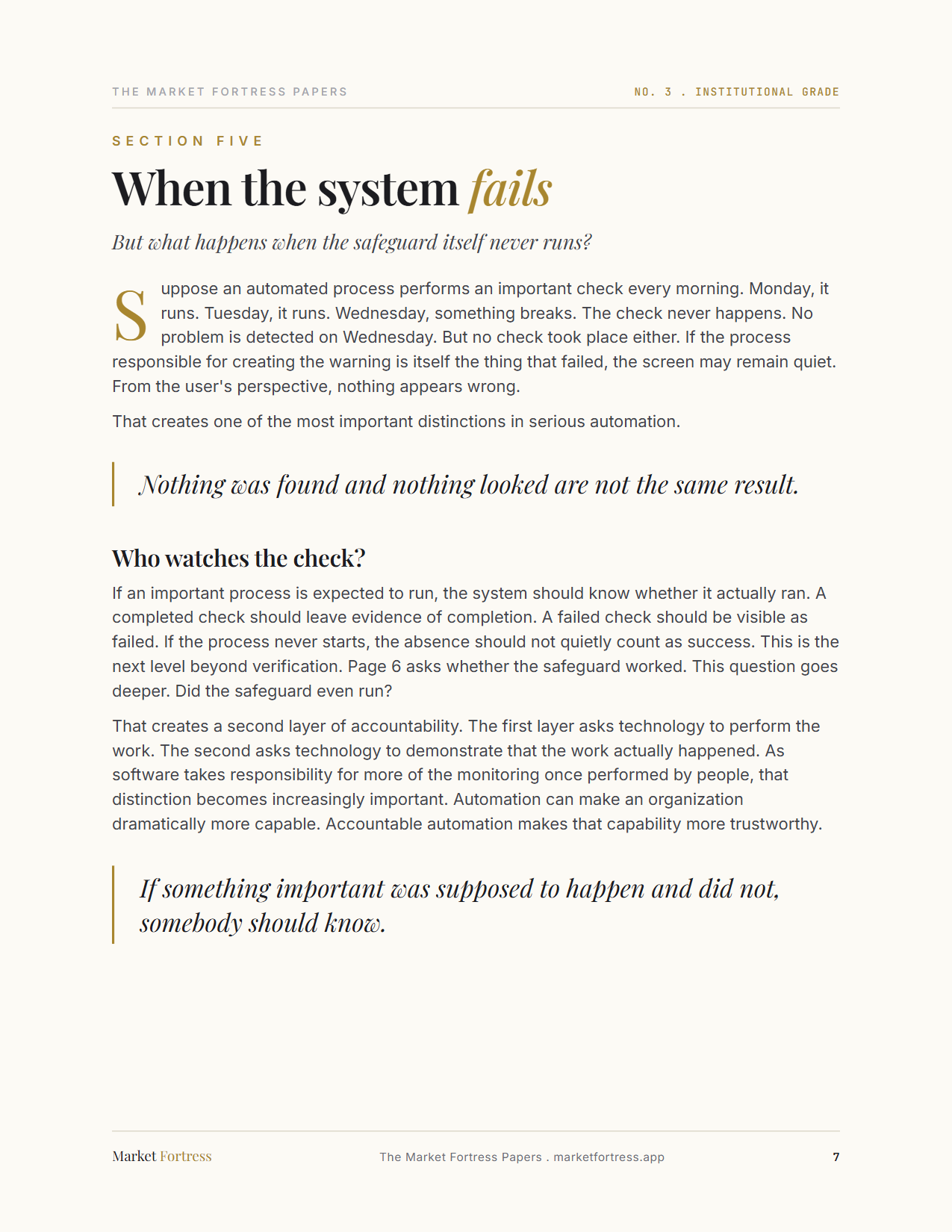 Institutional Grade, page 7