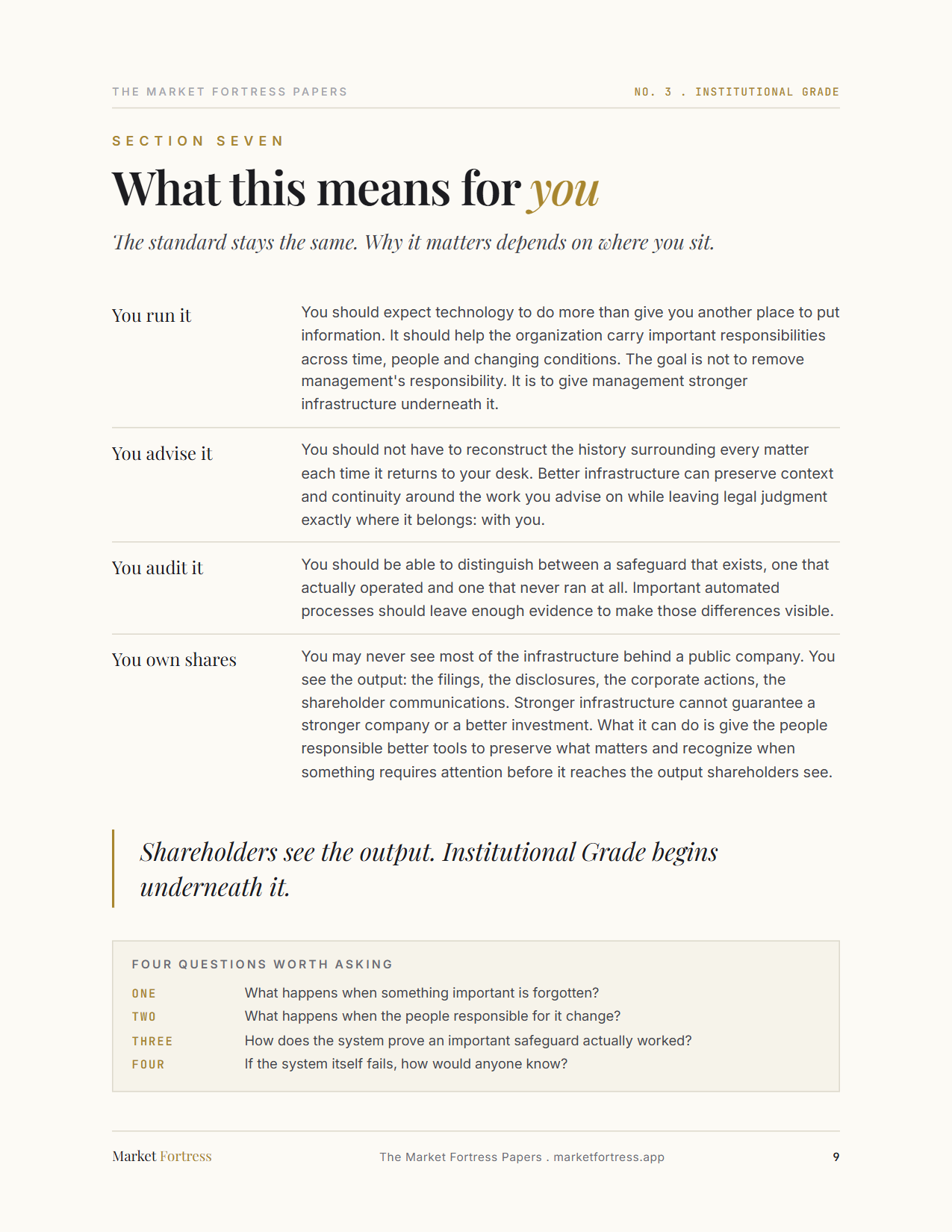 Institutional Grade, page 9