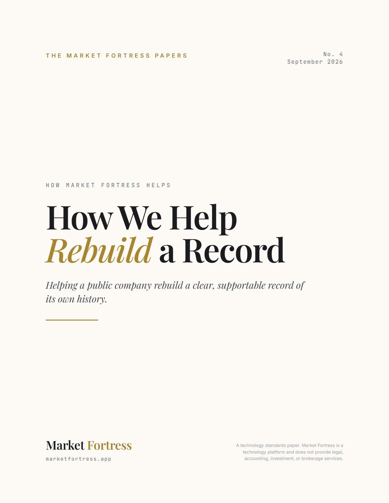 How We Help Rebuild a Record, page 1