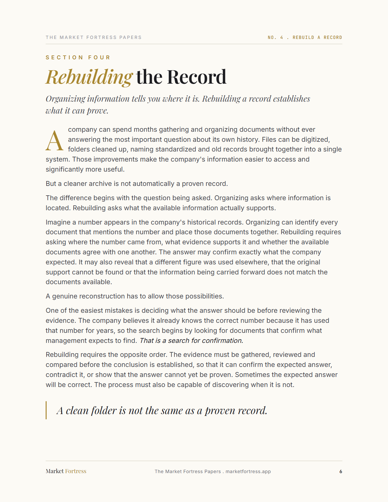 How We Help Rebuild a Record, page 6