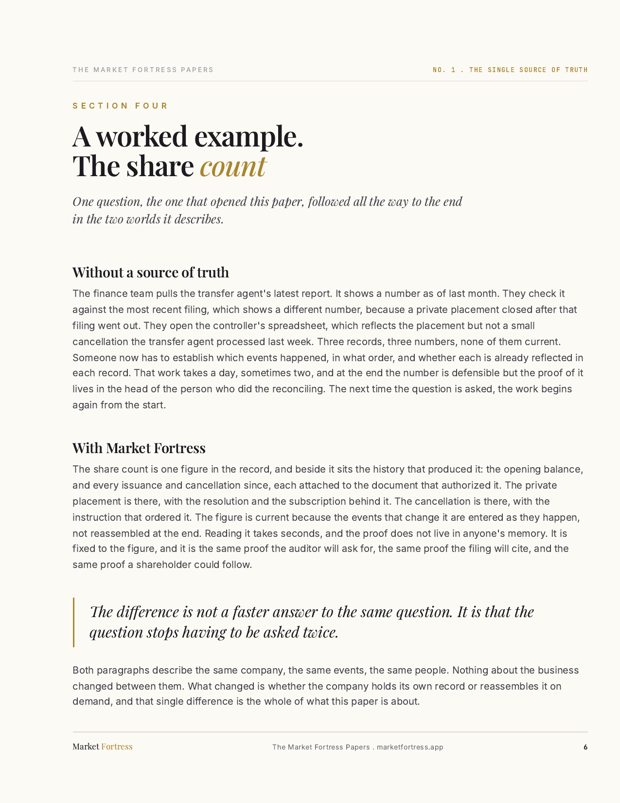 The Single Source of Truth, page 6